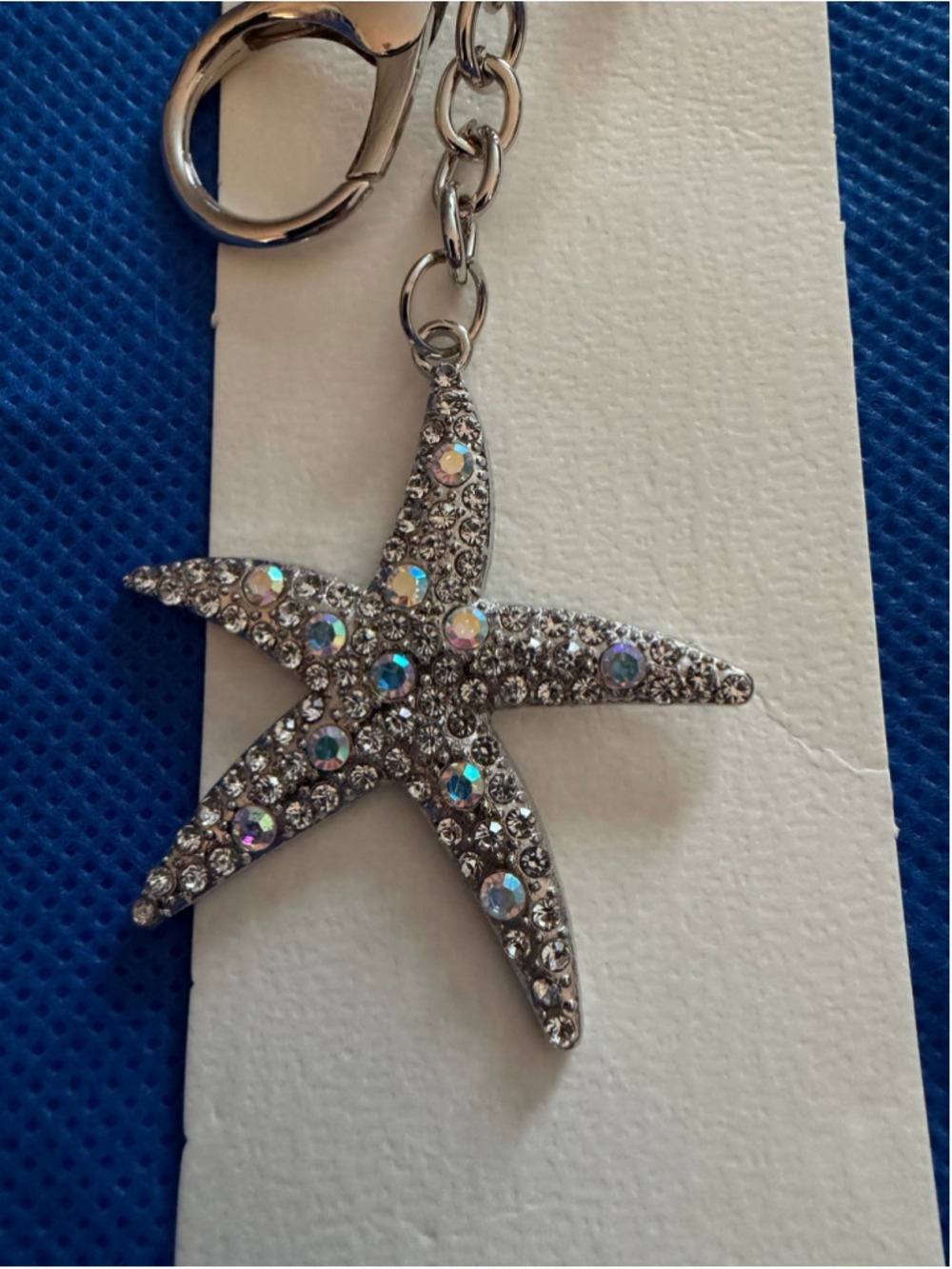 Blossom Silver Iridescent Starfish Keychain One Size - Picture 3 of 3
